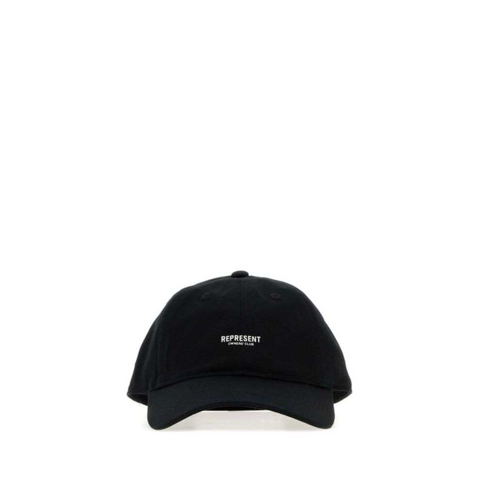 Represent Men Black Cotton Baseball Cap